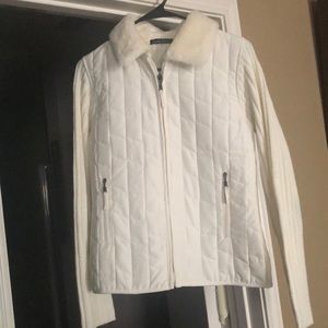 Cream/white zip up jacket